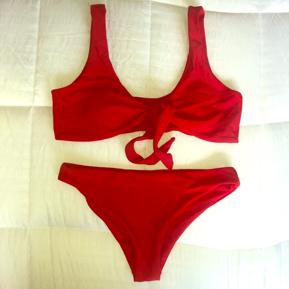 NWOT Red bikini (top + bottom)